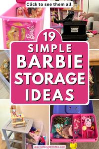 My daughter's Barbies and accessories end up all over my house. So we're constantly looking for ways to store Barbie "stuff".    If you have the same issue, check out this list of Barbie storage ideas.   Will they work for your child's collection?