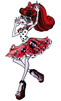 Monster High: Operetta! Operetta is the daughter of the Phantom of the Opera. She is a talented musician, but also a bit of a diva, Her parents moved to Gnarleston when she was young, where she picked up the local "twang" and a love for country music. Her pet is a spider - Memphis "Daddy O" Longlegs.