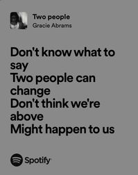 two people - gracie abrams