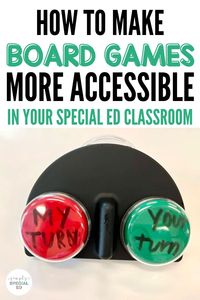 Creating accessible board games provides opportunities to hone skills such as critical thinking, strategic planning, and practice social skills such as turn-taking, all while having fun in the special education classroom. Today, I am sharing how to make board games more accessible. I am sharing how to embed assistive technology, how to incorporate tactile objects, and how to use velcro to make classroom games more accessible for your special education students.