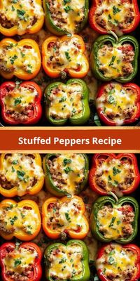 Try these delicious Stuffed Peppers, a perfect weeknight dinner that’s easy to make and packed with flavor! This recipe features bell peppers filled with a savory mixture of ground beef, rice, diced tomatoes, and melted Monterey Jack cheese. Ideal for meal prep, these colorful stuffed peppers are nutritious, customizable, and family-friendly. Serve them as a comforting main dish that will satisfy even the pickiest eaters. Discover tips for variations, substitutions, and serving suggestions to make this classic recipe your own. Enjoy a wholesome meal that’s ready in under an hour!