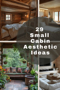 Make your cabin a welcoming retreat with these 29 inspiring aesthetic ideas! Think wood finishes, nature-inspired decor, and cozy details that add character and warmth to any small cabin. #CabinLife #AestheticDecor #WarmSpaces