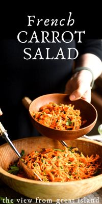 This classic French carrot salad is simplicity at its best - a fresh, two-ingredient salad is tossed with the perfect lemon-Dijon dressing for the most versatile side you'll make all season.