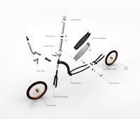 Exploded view of a Swifty Scooter