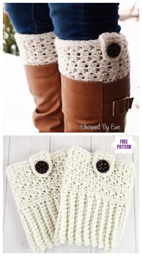 DIY Crochet Boot Cuffs Free Crochet Patterns - Star Stitch Boot Cuffs Free Crochet Pattern