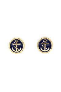 Navy / Gold Anchor Earrings Nautical Sailor