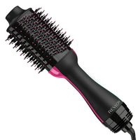 The Revlon One-Step Hair Dryer and Volumizer is a designed Hot Air Brush to deliver gorgeous volume and brilliant shine in a single step. The unique non detachable oval brush design smooths hair while the rounded edges quickly create volume at the root for beautifully full-bodied bends at the ends in a single pass. The brush is designed with Nylon Pin and Tufted Bristles for detangling, improve volume and control. Styling flexibility is guaranteed with 3 Heat/Speed Settings and a Cool Option. Bu