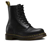 A new leather for an old classic: this is our iconic 8-eye women's boot in soft, supple Nappa leather. Combined with a rugged yet refined sole, the boot serves up unparalleled comfort mixed with edgy style. Original Dr. Martens boot, built for a woman Made with all the classic Doc's DNA, including grooved sides, heel-loop and yellow stitching Built on the iconic Dr. Martens air-cushioned sole, which is oil and fat resistant, with good abrasion and slip resistance