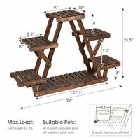 Description:Lighten up your room with our triangular plant shelf! This wood plant stand is made of solid fir wood, which is sturdy and not easy to be deformed. Processing by high temperature carbonization, the strength and stability of wood slats is increased. Designed with triangular shape, the plant shelf is stable for long term use. The hollow and tiered wood shelves provide good light and air permeability, which ensures all your plants get the right amount of sunshine and grow in comfortable