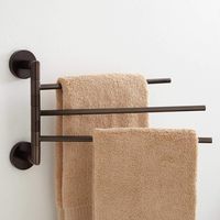 PRICES MAY VARY. Constructed of brass All hardware required for installation is included Rods measure 3/8" diameter Mounts with two circular base plates Each base plate measures 2" diameter The Colvin Triple Swing Arm Towel Bar features a minimalist design that provides more space for hanging towels and garments. Made of solid brass, this towel bar features convenient, 180-degree swiveling arms and concealed hardware. Signature Hardware 921735 Features: Covered under Signature Hardware's 10 year