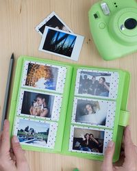 Great news for all the Instax Mini 9 owners! New photo albums are available in every Instax Mini 9 colour - Lime gree / Cobalt Blue /  Flamingo pink/ Smokey white/ Ice blue. Each album holds 108 Instax Photos. #Instax #Polaroid #PhotoAlbum