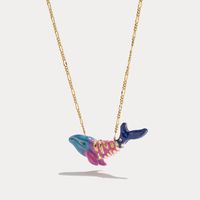 Whale Necklace from Selenichast belongs to marine life series, which includes different enamel jewelry inspired by marine organism. All of them are made from 18k gold and enamel plates. This sophisticated take on a classic ocean-inspired design will ensure you stand out from the crowd. Crafted with brass enamel, our Whale Necklace is the perfect accessory to complete your back-to-school look with a touch of elegance. Give your wardrobe an exquisite upgrade this season. Whale Necklace from ...