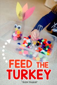 Feed the Turkey Thanksgiving Activity - Busy Toddler