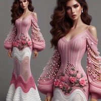 👗Crochet dress design ideas👗 Made with AI @Copyright by អាណាចក្រសម្រស់ [[ Beauty Empire ]] 🇰🇭