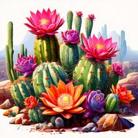 PRICES MAY VARY. 💎【5D Diamond Painting Kits for Adults】12x12in cactus diamond diamond painting, Include 1*color coded rhinestones, 1*point diamond pen, 1* diamond tray, 1*red glue clay, several ziploc bags to store the diamonds, enough colorful round diamonds, we'll provide 30% diamond more than need. 🥳【Interesting decompression crafts for adults Beginner】5d desert cactus diamond painting rhinestone kits can regulate emotions and relieve stress. It can also cultivate patience, enhance practica