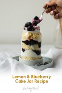 Fresh blueberries and zesty lemon in between layers of vanillary sponge - all in a jar. How delicious does that sound? Layer up our Lemon & Blueberry Cake jar with vanilla sponge, dollops of lemon yoghurt and spoonfuls of Blueberry jam for the perfect fruity treat. These also make the perfect gift, with sprinkles of fresh blueberries on top you're sure to put a smile on someone's face.