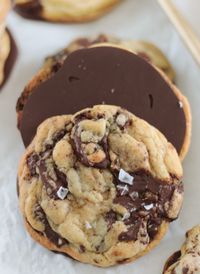 Jaques Torres' chocolate chip cookies are made with chocolate chunks and have a coating of chocolate on the bottom of the cookie. Originally shared in the New York Times, this recipe has received thousands of 5-star reviews for good reason!