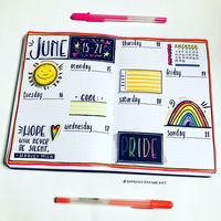 Barbara Haeger on Instagram: “June is Pride month and this week’s spread is in honor of that. Love is love! How is everyone doing? . . . . . #bulletjournal #bujobeauty…”