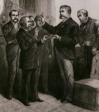 September 20, 1881 Chester A. Arthur is sworn in, at his residence located at 123 Lexington Avenue in Manhattan, New York City, as the 21st President of The United States following the death of President James Garfield. Image via Wikimedia Commons, public domain