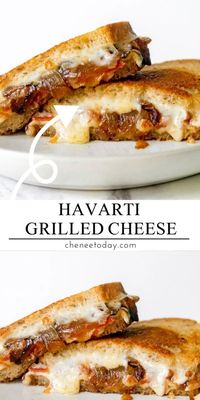 Bacon Havarti grilled cheese is one of the best Havarti cheese recipes I can think of! Learn what meat goes with Havarti cheese and other Havarti cheese uses!