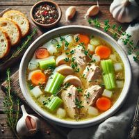 Roasted Chicken and Garlic Soup - Stay at Home Mum