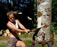 Woman Axe Chopper, sweet