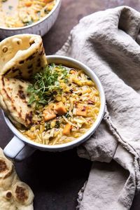 Coconut Sweet Potato Lentil Soup with Rice | halfbakedharvest.com #soup #healthy #dinner #autumnrecipes #vegan