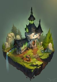 ArtStation - Castle, Dirty J #painterlystyle #painterly #digitalpainting: