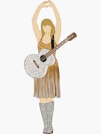 "Taylor Swift Fearless era (the Eras Tour)" Sticker for Sale by maxtrology | Redbubble