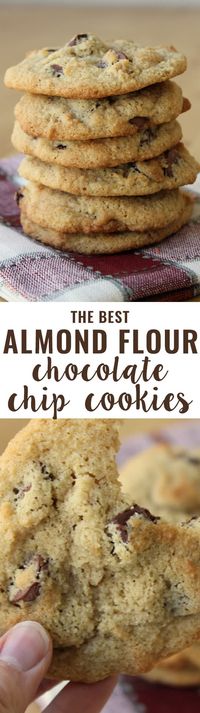 The Best Almond Flour Chocolate Chip Cookies! 200 positive reviews say these are the best chocolate chip cookies!