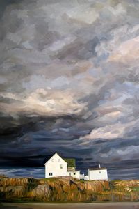 Storm Over Wesleyville, oil on canvas, 36 x 24 inches, by Heather Horton