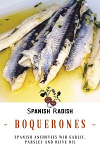 Easy to make and totally delicious! Originating from the southern Andalusian region and serves as a tasty tapas all over Spain, Boquerones are small anchovies that are marinated in vinegar and then doused in a garlic, parsley, and olive oil sauce.