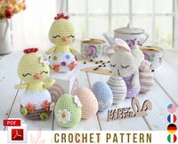 Crochet Easter Decorations Amigurumi Pattern, Eng/fra/ger/ita, Pdf - Etsy