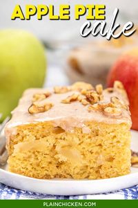 Apple Pie Cake Recipe– This moist, flavorful cake combines spiced apple pie filling with a rich yellow cake mix, topped with a cinnamon-infused frosting that seeps into every bite. Perfect for any occasion, it's easy to make and irresistible to eat. Serve with whipped cream, vanilla ice cream, or a drizzle of caramel for an extra indulgent treat.