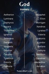 Discover a collection of awesome god names with our God Name Generator tool! Whether you're writing a fantasy novel, creating a game, or seeking inspiration for a powerful character, our generator will help you find the perfect divine name. Explore names that evoke strength, wisdom, and majesty, inspired by mythologies from around the world. #Gods #Mythological #GodNames #NameGenerator #FantasyNames #DivineNames #MythicalNames #CharacterNames #NameInspiration #PowerfulNames #CreativeNames #UniqueNames #NameIdeas #Mythology #FantasyWorld #Storytelling #EpicNames #WritingCommunity #MythologicalNames #FantasyWriting #GodNameGenerator #MagicalNames #MythicalGods #CelestialNames #FantasyCharacters #LiteraryNames #Inspiration