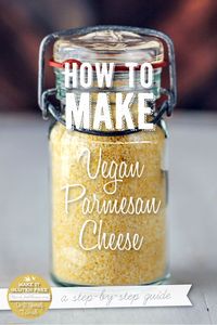 How To Make Vegan Parmesan Cheese: Super easy and fast!! Only a few ingredients and just about 10 minutes to cheesy topping goodness.