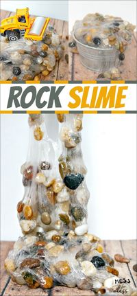 Learn how to make rock slime for kids. It is easier than you think and kids will delight in the texture. #slime #slimerecipe #easyslime