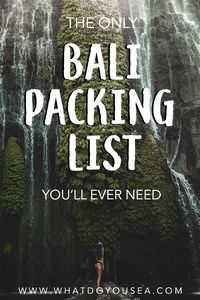 Planning a trip to Bali and need to know what to wear for a comfortable, stylish, and seamless trip? This (perfect) Bali packing list for women gives you everything you need to pack for this Indonesian island dream spot. Everything from travel gear, photography gear, clothing shoes, and more for the perfect trip! #balipackinglist #bali #baliindonesia