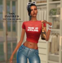 '00s inspired tee collection sims 4 cc