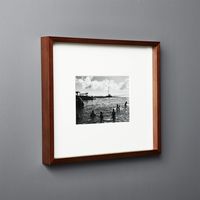 Gallery Walnut Picture Frame with White Mat 5"x7" + Reviews | CB2