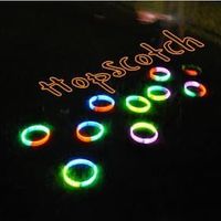 Outdoor party game glow in the dark hopscotch