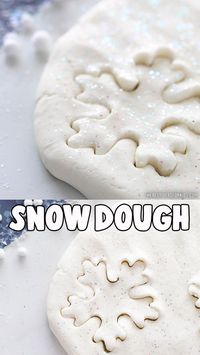 Snow Dough - make this soft snow dough recipe! Such a fun dough to make with kids!