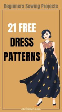 These 21 patterns are free to download and beginner-friendly, making them the ideal starting point for anyone interested in learning how to sew their own dress.