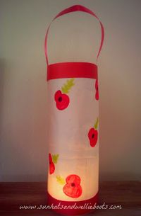 Sun Hats & Wellie Boots: DIY Poppy Lantern for Remembrance