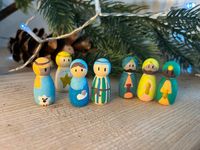 Peg doll hand painted nativity | Vinted