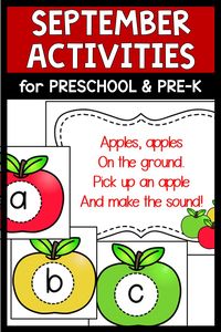 Activities to use with your apples theme during the month of September for preschool & pre-k circle time, centers, shared reading, and behavior management.