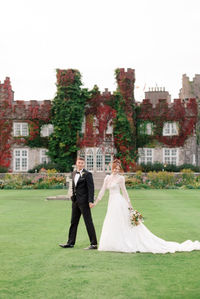 Ireland destination wedding at Luttrellstown Castle outside of Dublin Ireland.  Romantic wedding weekend with timeless irish details. 