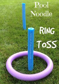 Fun, Easy, DIY Pool Noodle Games- no water needed! Check out these fun alternative uses for pool noodles! Perfect for frugal summer activities for the kids.