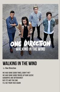 minimal polaroid song poster for walking in the wind by one direction