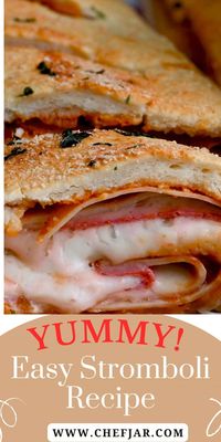 The Ultimate Stromboli Recipe! This delicious, rolled Italian favorite is stuffed with savory meats, cheeses, and your choice of fillings, all encased in a golden, crispy dough. Perfect for a crowd-pleasing meal or a fun family cooking experience.